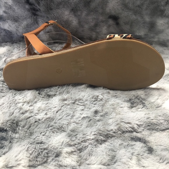 LEOPARD PRINT & TAN SANDALS - Picture 5 of 5
